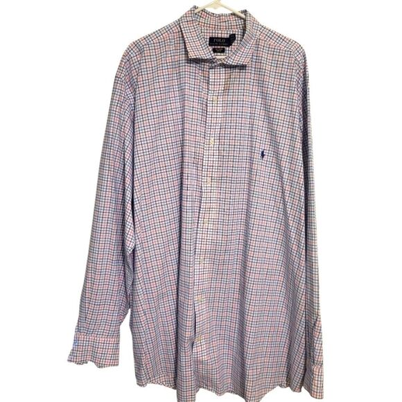 Polo Ralph Lauren Other - 35 Polo Ralph Lauren Cotton White Blue Red Stripe Men Button Up, Big & Tall 3XLT